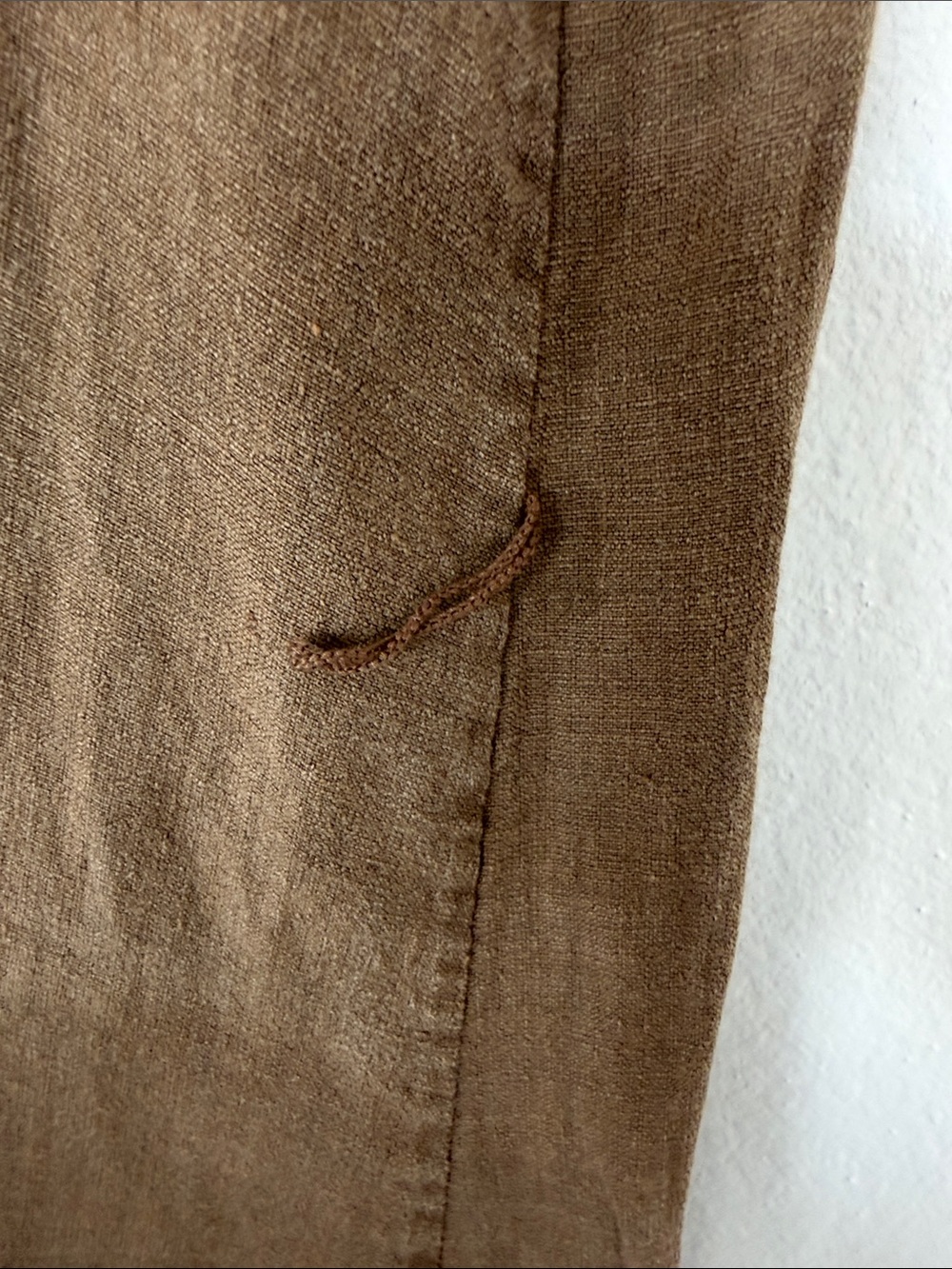 Eileen Fisher Brown Sleeveless Linen Maxi Dress - Picture 6 of 7